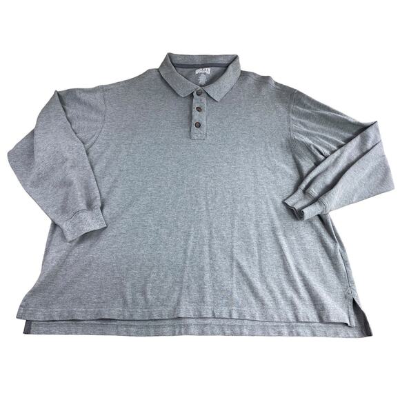 Duluth Trading Long Sleeve Polo Shirt Mens Size XL Gray 100% Cotton Collared - Picture 6 of 6